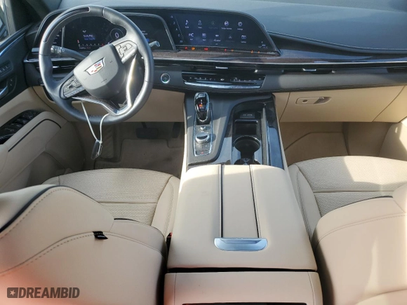 2023 Cadillac Escalade 4WD Premium Luxury with VIN 1GYS4BKL2PR422237, listed as a Copart auction lot 73868994 with 13,493 mi miles and Salvage Title. Bid and sale history available at carsss.com. Image 8.