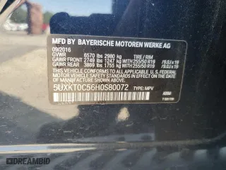 2017 BMW X5 xDrive40e iPerformance with VIN 5UXKT0C56H0S80072, listed as a Copart auction lot 50901095 with 111,859 mi miles and Clean Title. Bid and sale history available at carsss.com. Image 12.