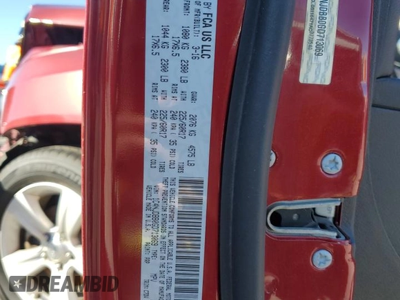 2016 Jeep Compass Sport with VIN 1C4NJDBB0GD713069, listed as a Copart auction lot 80003774 with 92,872 mi miles and Salvage title. Bid and sale history available at DreamBid. Image 15.