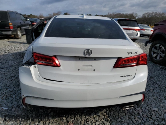 2018 Acura TLX w/Technology Pkg with VIN 19UUB3F55JA000511, listed as a Copart auction lot 47259135 with 48,259 mi miles and Salvage Title. Bid and sale history available at carsss.com. Image 6.