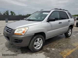 2007 Kia Sportage LX with VIN KNDJF724277358259, listed as a Copart auction lot 52013165 with 113,746 mi miles and Salvage Title. Bid and sale history available at carsss.com. Image 1.