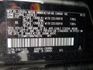 2024 Toyota RAV4 Hybrid LE with VIN 2T3UWRFV9RW188226, listed as a Copart auction lot 53516645 with 10,233 mi miles and Salvage title. Bid and sale history available at DreamBid. Image 13.
