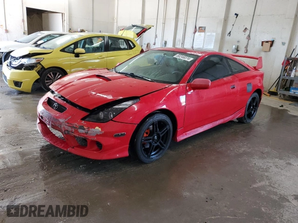 2002 Toyota Celica GT with VIN JTDDR32TX20112016, listed as a Copart auction lot 80249374 with 353,834 mi miles and Salvage Title. Bid and sale history available at carsss.com. Image 1.