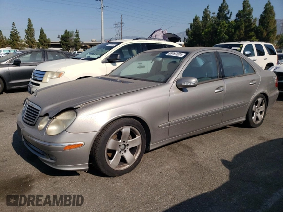 2005 Mercedes-Benz E 5.0L with VIN WDBUF70J75A693702, listed as a Copart auction lot 63497604 with 122,410 mi miles and Clean Title. Bid and sale history available at carsss.com. Image 1.