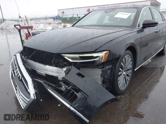 2019 Audi A8 L with VIN WAU8DAF8XKN018289, listed as a IAAI auction lot 41203292 with 28,758 mi miles. Bid and sale history available at carsss.com. Image 6.