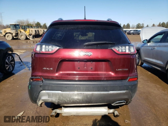 2019 Jeep Cherokee Limited with VIN 1C4PJMDX8KD309317, listed as a Copart auction lot 46684945 with 153,380 mi miles and Salvage Title. Bid and sale history available at carsss.com. Image 6.
