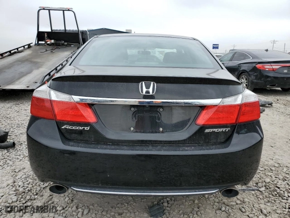 2015 Honda Accord Sedan Sport with VIN 1HGCR2F58FA101521, listed as a Copart auction lot 50740865 with 0 mi miles and Salvage Title. Bid and sale history available at carsss.com. Image 6.