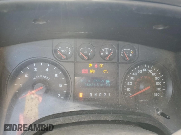 2010 Ford F-150 XL with VIN 1FTEX1EW0AKE39452, listed as a Copart auction lot 50180965 with 343,641 mi miles and Salvage Title. Bid and sale history available at carsss.com. Image 9.