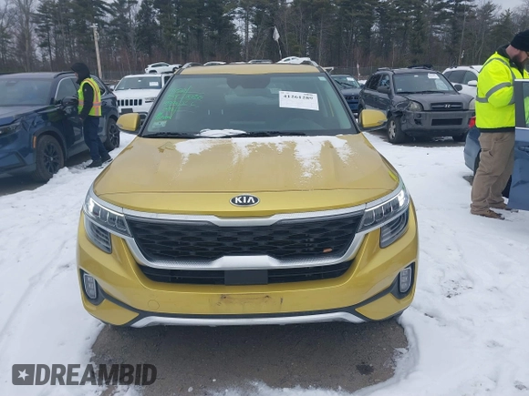 2021 Kia Seltos SX with VIN KNDETCA28M7166732, listed as a IAAI auction lot 41261289 with 35,979 mi miles. Bid and sale history available at carsss.com. Image 12.