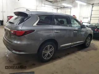 2019 Infiniti QX60 Pure z VIN 5N1DL0MM3KC566592, wystawiony jako Copart lot #54432785 z przebiegiem 112 444 mil mil oraz Szkoda całkowita • Salvage title. Historia ofert i sprzedaży dostępna na DreamBid. Obrazek 3.