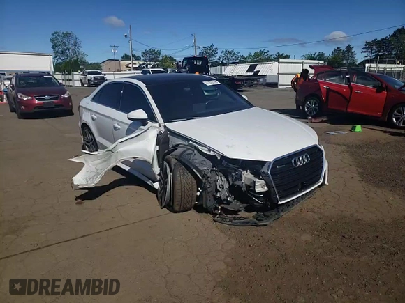 2018 Audi A3 Premium Plus with VIN WAUJ8GFF7J1018537, listed as a Copart auction lot 57245185 with 77,643 mi miles and Salvage title. Bid and sale history available at DreamBid. Image 13.