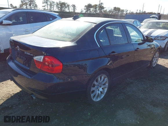 2008 BMW 3 Series 335xi with VIN WBAVD53528A284457, listed as a IAAI auction lot 41641525 with 999,999 mi miles. Bid and sale history available at carsss.com. Image 4.