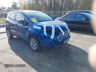 2018 Ford EcoSport SE with VIN MAJ3P1TEXJC240099, listed as a IAAI auction lot 41912970 with 92,940 mi miles. Bid and sale history available at carsss.com. Image 1.