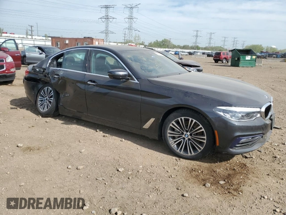 2018 BMW 5 Series 540i xDrive with VIN WBAJE7C51JWC56846, listed as a Copart auction lot 55692525 with Not provided miles and Salvage title. Bid and sale history available at DreamBid. Image 4.