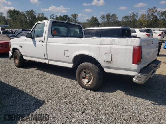 1993 Ford F-150 with VIN 1FTEF15Y5PNA80997, listed as a Copart auction lot 74607124 with 195,452 mi miles and Salvage Title. Bid and sale history available at carsss.com. Image 2.