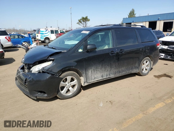2014 Toyota Sienna LE AAS with VIN 5TDKK3DC9ES454051, listed as a Copart auction lot 49476865 with 185,813 mi miles and Clean Title. Bid and sale history available at DreamBid. Image 1.