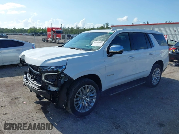 2023 Chevrolet Tahoe Premier with VIN 1GNSKSKD0PR453465, listed as a IAAI auction lot 42512099 with 23,252 mi miles and . Bid and sale history available at DreamBid. Image 18.