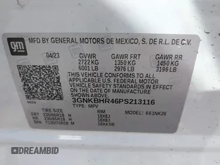 2023 Chevrolet Blazer LT z VIN 3GNKBHR46PS213116, wystawiony jako IAAI lot #42249792 z przebiegiem 37 119 mil mil oraz . Historia ofert i sprzedaży dostępna na DreamBid. Obrazek 9.