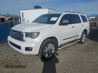 2020 Toyota Sequoia Platinum with VIN 5TDDY5G10LS175226, listed as a IAAI auction lot 41502259 with 75,043 mi miles. Bid and sale history available at carsss.com. Image 2.