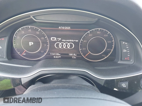 2019 Audi Q7 Premium Plus with VIN WA1LAAF72KD046925, listed as a IAAI auction lot 42023865 with 114,138 mi miles and . Bid and sale history available at DreamBid. Image 7.