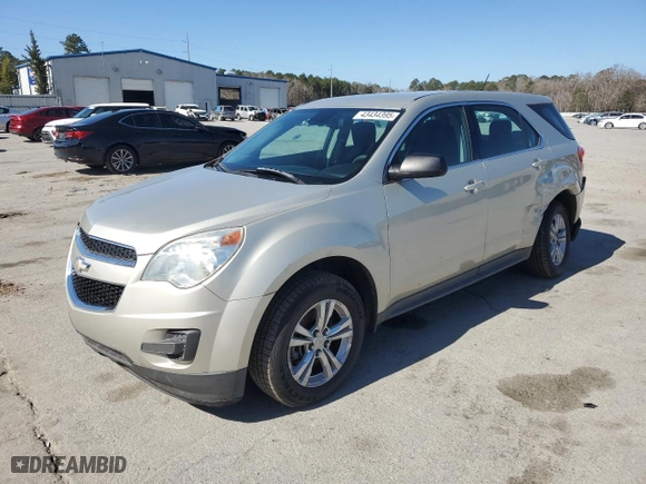 2013 Chevrolet Equinox LS with VIN 2GNALBEK2D6387625, listed as a Copart auction lot 43434395 with 111,602 mi miles and Salvage Title. Bid and sale history available at carsss.com. Image 1.