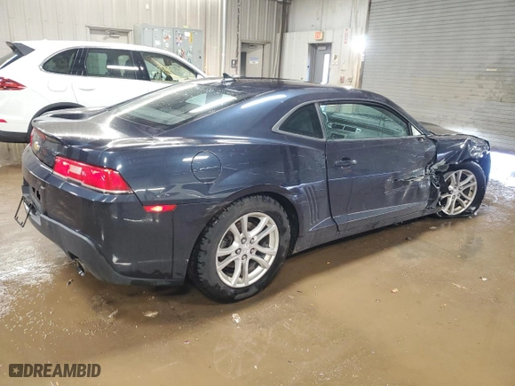 2014 Chevrolet Camaro LS with VIN 2G1FE1E35E9249159, listed as a Copart auction lot 47466595 with 53,439 mi miles and Salvage Title. Bid and sale history available at carsss.com. Image 3.