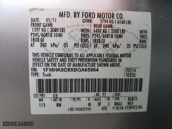 2011 Ford Explorer XLT with VIN 1FMHK8D85BGA65864, listed as a Copart auction lot 78090774 with 85,355 mi miles and Clean Title. Bid and sale history available at carsss.com. Image 13.
