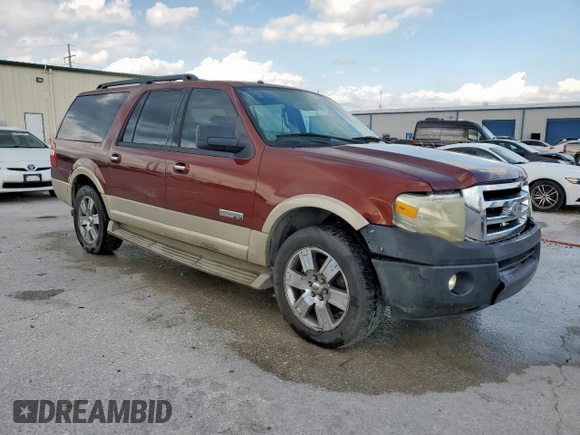 2007 Ford Expedition Max Eddie Bauer z VIN 1FMFK17527LA44128, wystawiony jako Copart lot #53398285 z przebiegiem 278 476 mil mil oraz Czysty tytuł • Clean title. Historia ofert i sprzedaży dostępna na DreamBid. Obrazek 4.
