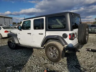 2022 Jeep Wrangler Unlimited Sport S with VIN 1C4HJXDG3NW249168, listed as a Copart auction lot 82494984 with 36,795 mi miles and Salvage Title. Bid and sale history available at carsss.com. Image 2.
