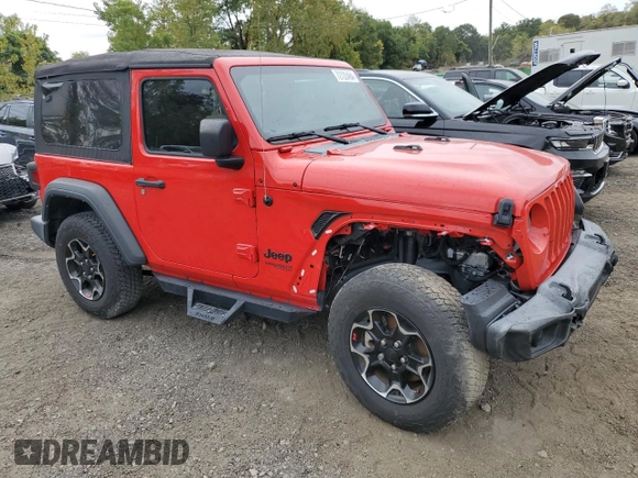 2021 Jeep Wrangler Sport S with VIN 1C4GJXAN8MW721801, listed as a Copart auction lot 72722484 with 36,686 mi miles and Salvage title. Bid and sale history available at DreamBid. Image 4.