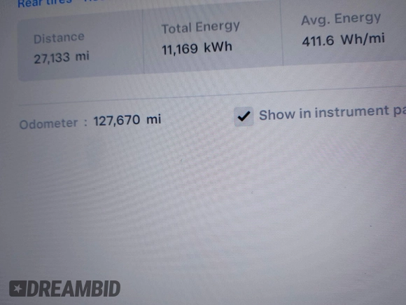 2016 Tesla Model X P90D with VIN 5YJXCAE45GF000773, listed as a IAAI auction lot 42052642 with 127,670 mi miles. Bid and sale history available at carsss.com. Image 16.