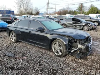 2018 Audi A8 L with VIN WAU44AFD3JN000839, listed as a Copart auction lot 81903394 with 133,696 mi miles and Salvage Title. Bid and sale history available at carsss.com. Image 4.