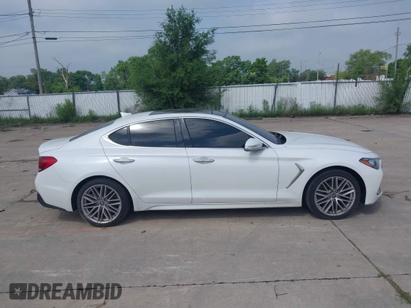 2020 Genesis G70 Sport with VIN KMTG24LA5LU057278, listed as a IAAI auction lot 42505352 with 103,347 mi miles and . Bid and sale history available at DreamBid. Image 13.