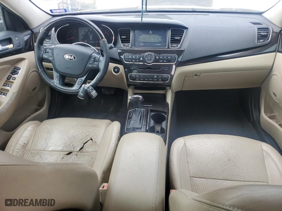 2014 Kia Cadenza Premium with VIN KNALN4D75E5120526, listed as a Copart auction lot 47042555 with 132,230 mi miles and Salvage Title. Bid and sale history available at carsss.com. Image 8.