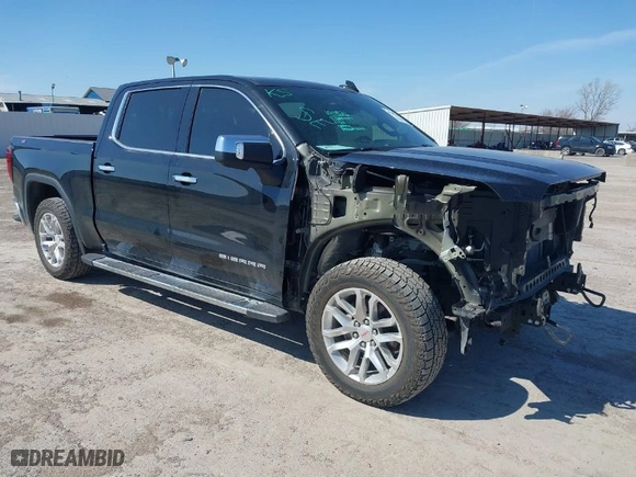 2019 GMC Sierra 1500 SLT with VIN 3GTU9DED8KG296636, listed as a IAAI auction lot 41602200 with 77,524 mi miles. Bid and sale history available at carsss.com. Image 1.