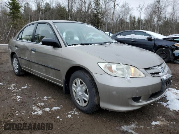 2005 Honda Civic VP with VIN 2HGES16345H018660, listed as a Copart auction lot 53133145 with 70,790 mi miles and Clean Title. Bid and sale history available at DreamBid. Image 4.