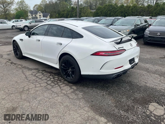 2019 Mercedes-Benz AMG GT 53 with VIN WDD7X6BB3KA004106, listed as a Copart auction lot 55796485 with 54,825 mi miles and Clean title. Bid and sale history available at DreamBid. Image 2.