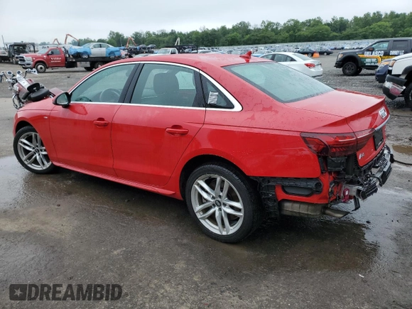 2020 Audi A4 Premium with VIN WAUDNAF44LN012952, listed as a Copart auction lot 61157835 with 37,027 mi miles and Salvage title. Bid and sale history available at DreamBid. Image 2.