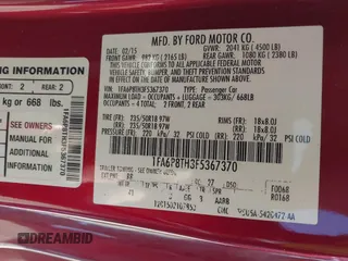 2015 Ford Mustang EcoBoost with VIN 1FA6P8TH3F5367370, listed as a IAAI auction lot 41988868 with 139,025 mi miles and . Bid and sale history available at carsss.com. Image 9.