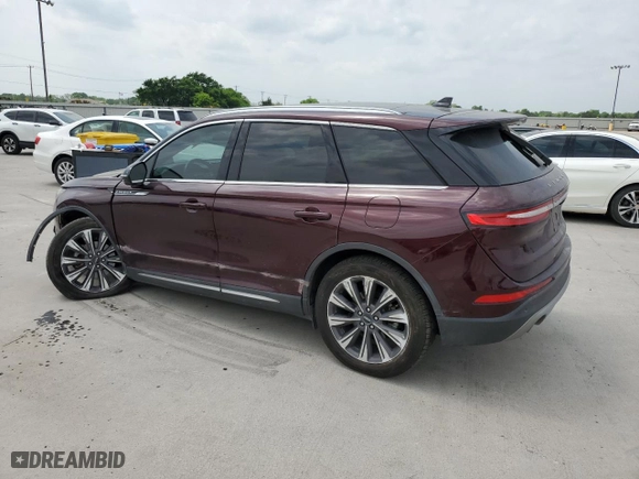 2020 Lincoln Corsair Reserve with VIN 5LMCJ2C91LUL08865, listed as a Copart auction lot 53369235 with 42,454 mi miles and Salvage Title. Bid and sale history available at carsss.com. Image 2.