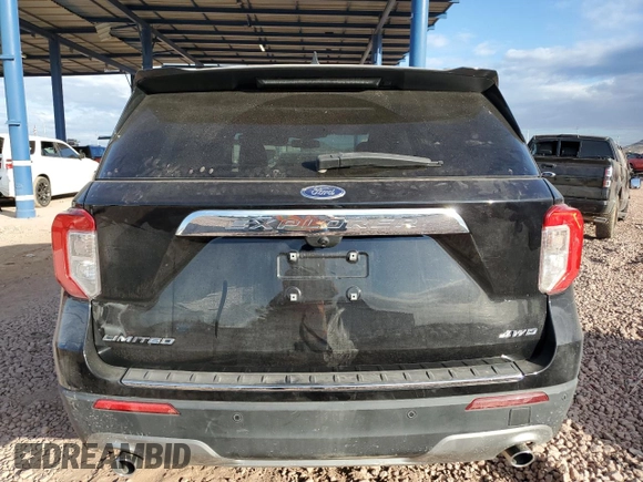 2022 Ford Explorer Limited with VIN 1FMSK8FH5NGB07814, listed as a Copart auction lot 89218865 with 34,595 mi miles and Salvage Title. Bid and sale history available at carsss.com. Image 6.
