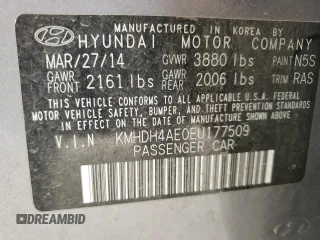 2014 Hyundai Elantra SE с VIN KMHDH4AE0EU177509, выставлен на аукционе Copart как лот 52825335 с пробегом 193 148 миль миль и Списание • Salvage title. История ставок и продаж доступна на DreamBid. Изображение 13.
