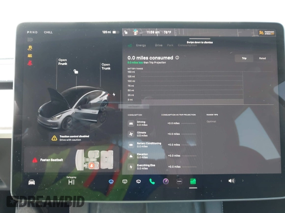 2023 Tesla Model 3 with VIN 5YJ3E1EA6PF664045, listed as a IAAI auction lot 42561039 with 18,708 mi miles and . Bid and sale history available at DreamBid. Image 18.
