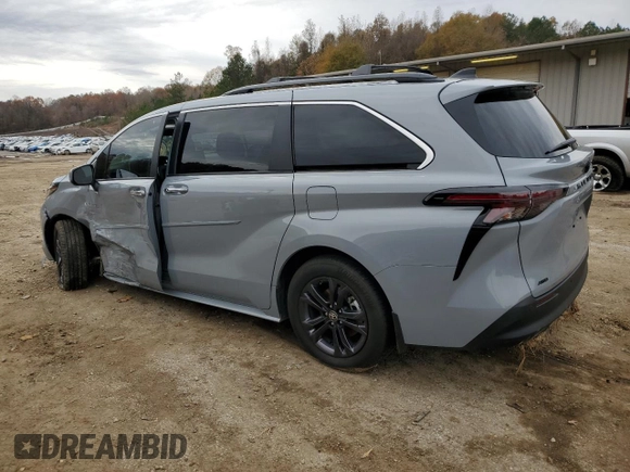 2024 Toyota Sienna LE with VIN 5TDCSKFC1RS147832, listed as a Copart auction lot 84854394 with 6,025 mi miles and Salvage Title. Bid and sale history available at carsss.com. Image 2.