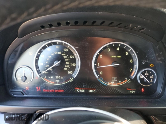 2014 BMW 5 Series 550i xDrive with VIN WBAKP9C57EDZ35111, listed as a Copart auction lot 58365525 with 177,756 mi miles and Salvage title. Bid and sale history available at DreamBid. Image 9.