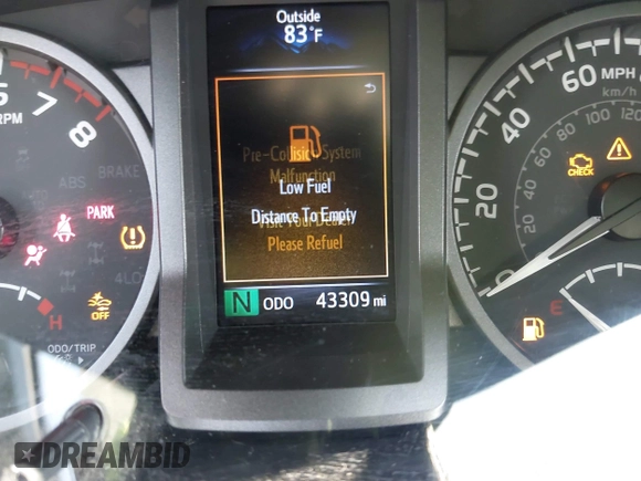 2022 Toyota Tacoma SR5 with VIN 3TMBZ5DN6NM034630, listed as a IAAI auction lot 42733932 with 43,309 mi miles and . Bid and sale history available at DreamBid. Image 15.