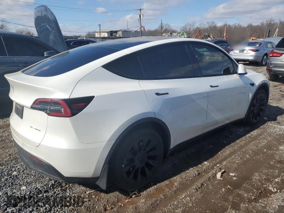 2022 Tesla Model Y Long Range with VIN 7SAYGDEE6NF454386, listed as a Copart auction lot 43506955 with 45,911 mi miles and Salvage Title. Bid and sale history available at DreamBid. Image 3.