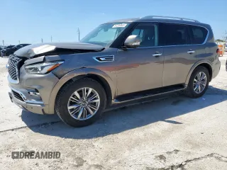2019 Infiniti QX80 Luxe z VIN JN8AZ2NF2K9688380, wystawiony jako Copart lot #54236905 z przebiegiem 106 518 mil mil oraz Szkoda całkowita • Salvage title. Historia ofert i sprzedaży dostępna na DreamBid. Obrazek 1.