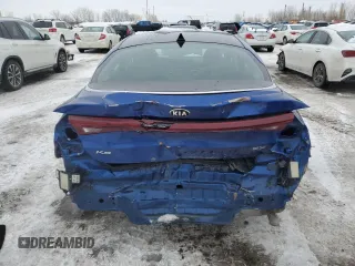 2021 Kia K5 EX with VIN 5XXG34J27MG028055, listed as a Copart auction lot 43933715 with 83,989 mi miles and Salvage Title. Bid and sale history available at carsss.com. Image 6.
