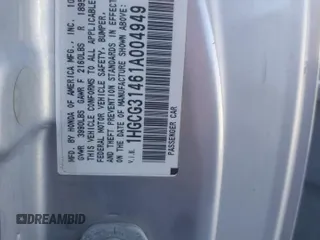 2001 Honda Accord z VIN 1HGCG31461A004949, wystawiony jako Copart lot #74598664 z przebiegiem 201 612 mil mil oraz Szkoda całkowita • Salvage title. Historia ofert i sprzedaży dostępna na DreamBid. Obrazek 12.